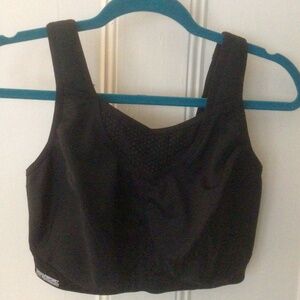 Glamorise Sport Elite Performance Bra Black Women’s 34H Wire-Free, New